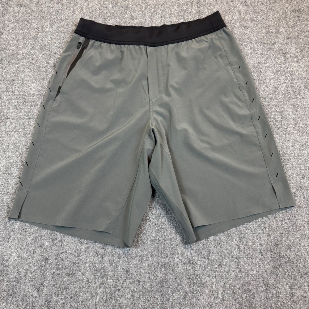 Ten Thousand Interval Shorts Mens Gray Black Training Running Gym Workout Sz M